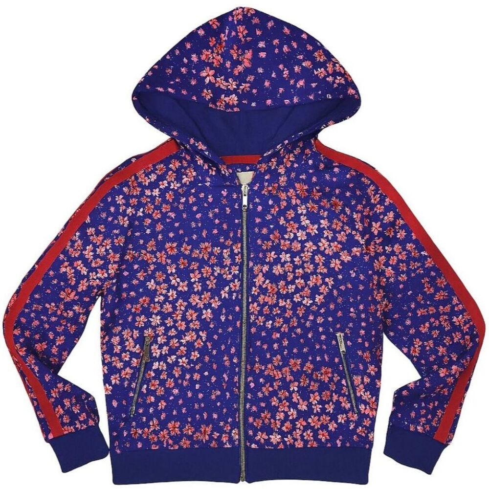 NWT BCBG Girls Floral Athletic Hooded Jacket 6X